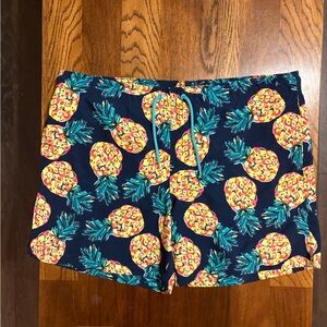 George Navy Pineapple Print Men's Swim Board Shorts